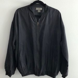 Robert stock men’s silk zip jacket size medium
